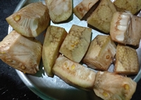 Jackfruit prawn curry(chingri diye enchorer dalna)